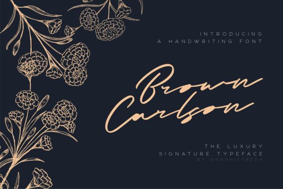 Brown Carlson Font: Elegant Script for Editorial Design