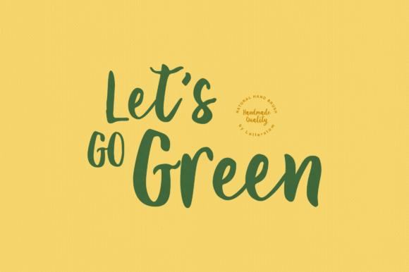 Let’s Go Green Font for Creative Marketing