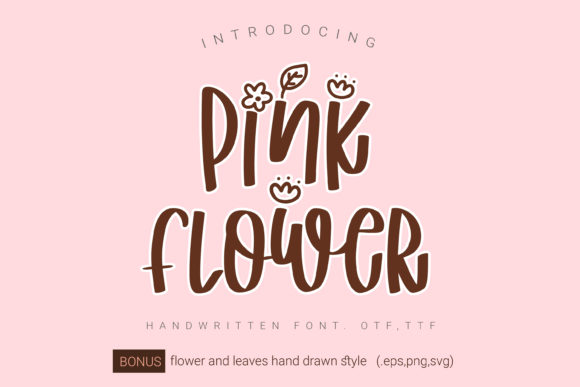 Pink Flower Font: Sweet Script for Editorial Design