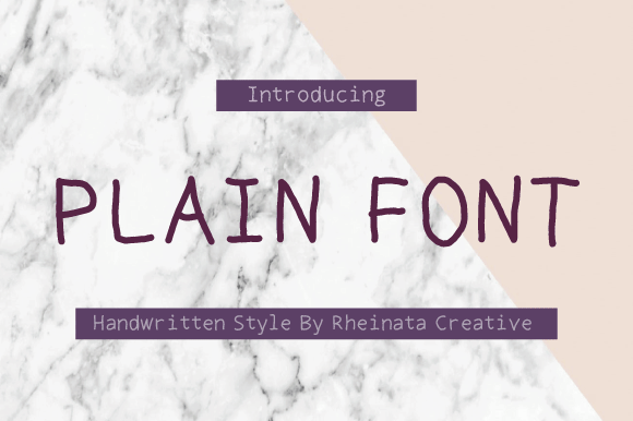 Plain: A Handwritten Font for Creative Campaigns